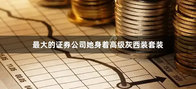 最大的证券公司她身着高级灰西装套装